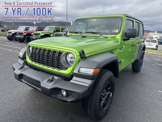 2026 Jeep Wrangler Sport in Mojito Clear-Coat Exterior Paint — front three-quarter view