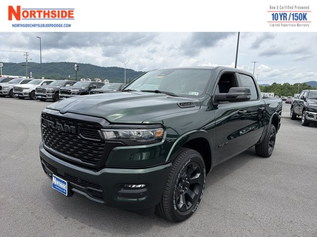 2026 RAM 1500 Big Horn in Serrano-Green Metallic Exterior Paint — front three-quarter view