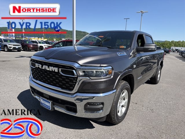2026 RAM 1500 Big Horn in Granite Crystal Metallic Clear-Coat Exterior Paint — front three-quarter view