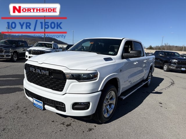 2026 RAM 1500 Big Horn in Bright White Clear-Coat Exterior Paint — front three-quarter view