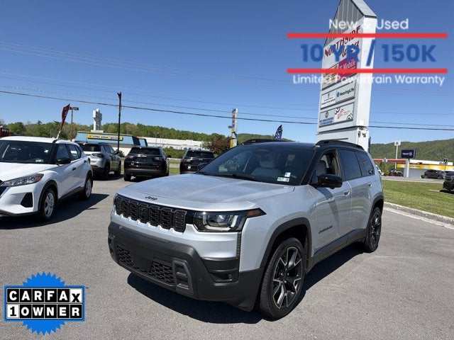2026 Jeep Cherokee Overland in Silver Zynith Clearcoat — front three-quarter view
