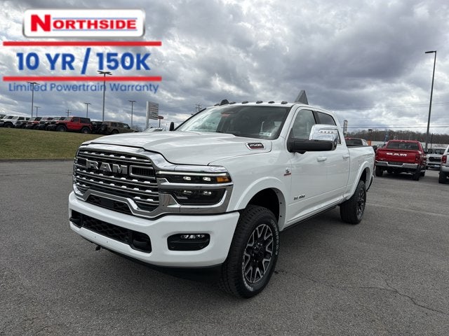 2026 RAM 2500 Longhorn in Bright White Clear-Coat Exterior Paint — front three-quarter view