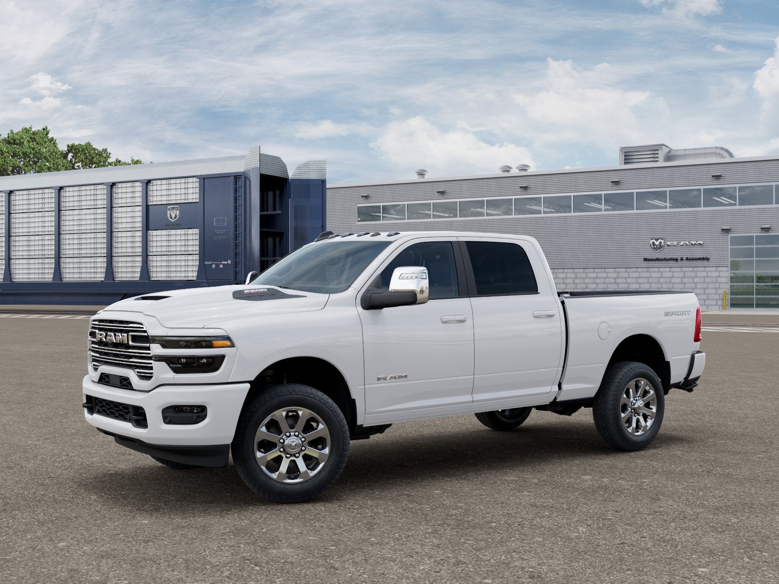 2026 RAM 2500 Laramie in Bright White Clear-Coat Exterior Paint — front three-quarter view
