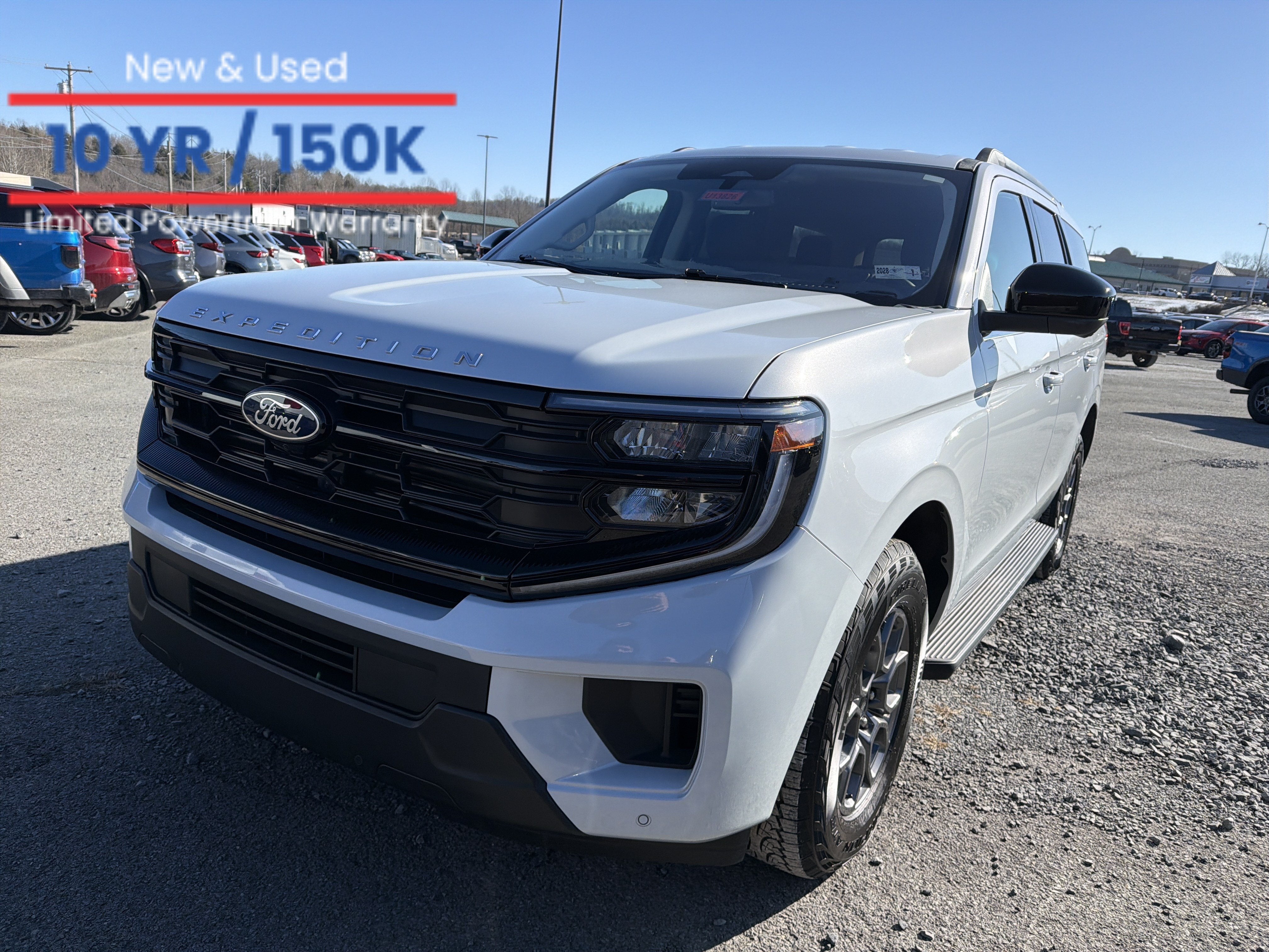 2025 Ford Expedition Active in Silver Metallic — front three-quarter view