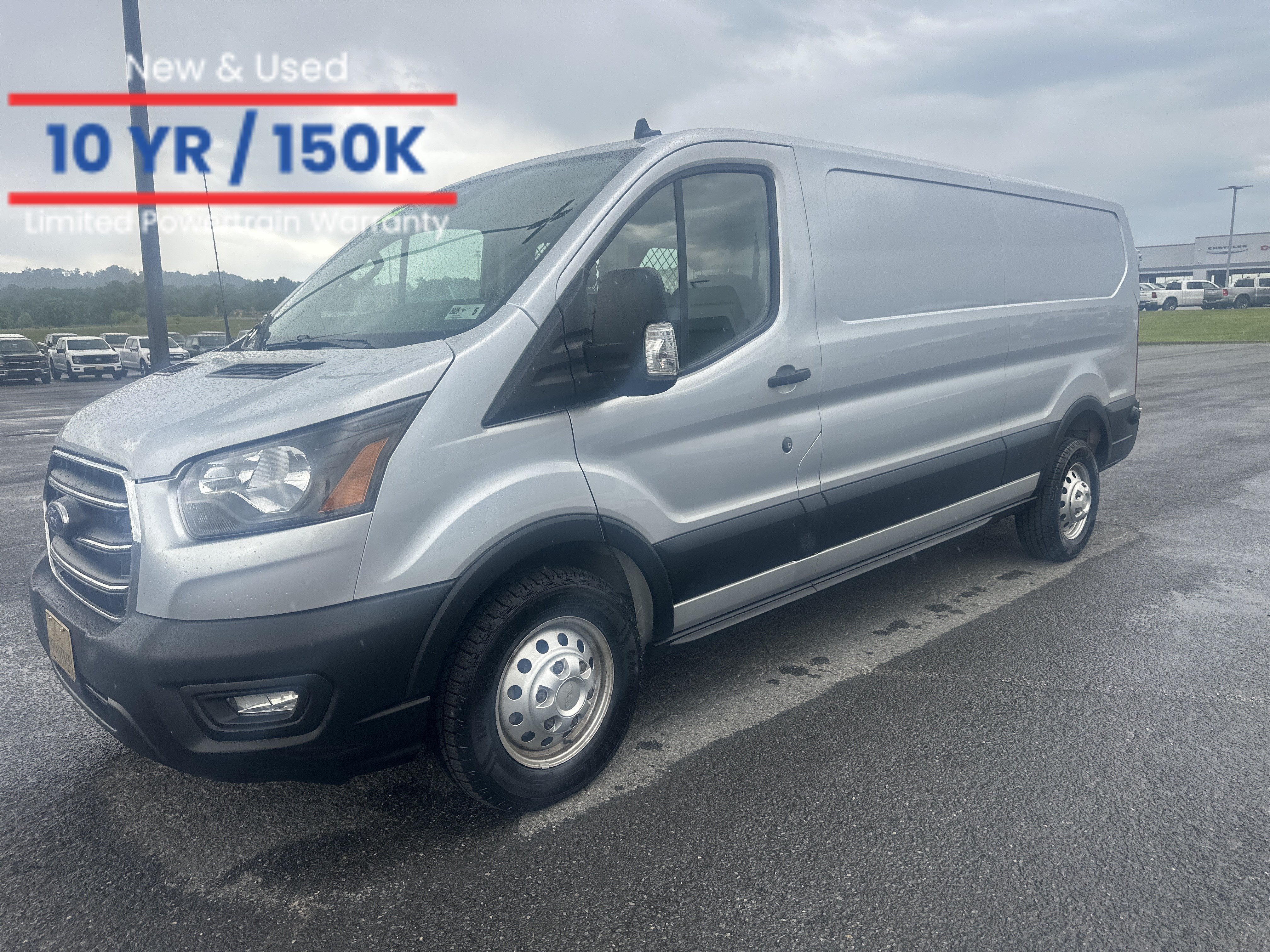 2020 Ford Transit Cargo Van Base in Silver — front three-quarter view